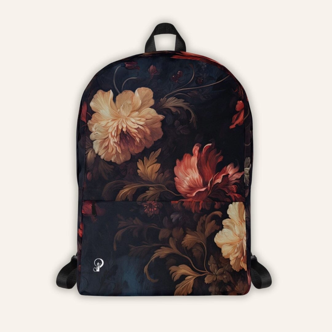 Dark Academia Aesthetic Gothic Floral Rococo Backpack Bags Taverna da Ilsa 