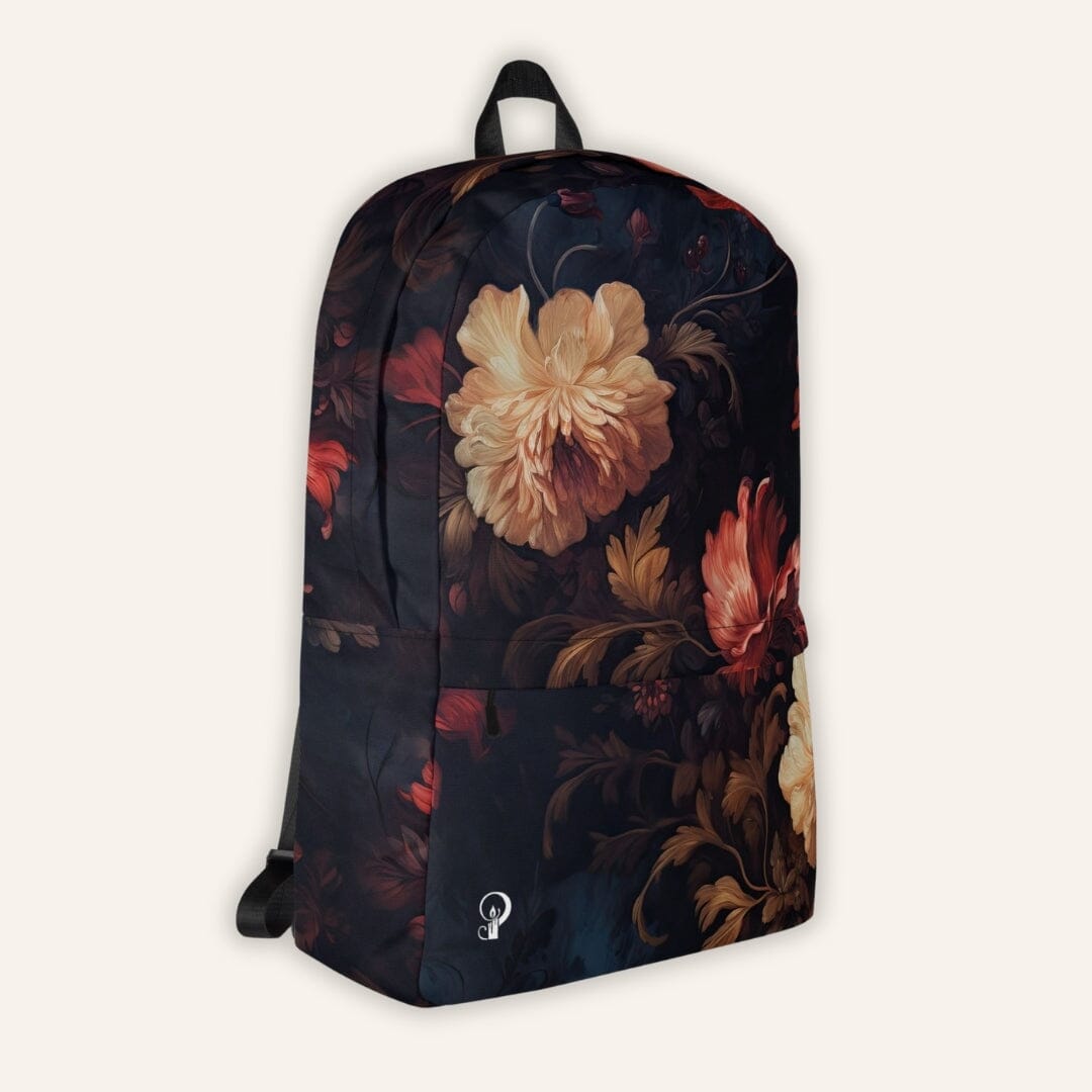 Dark Academia Aesthetic Gothic Floral Rococo Backpack Bags Taverna da Ilsa 