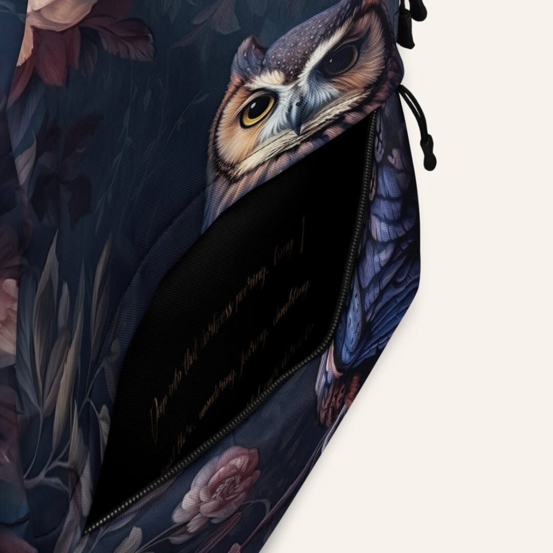 Dark Academia Rococo Owl Backpack Bags Caipora Books 