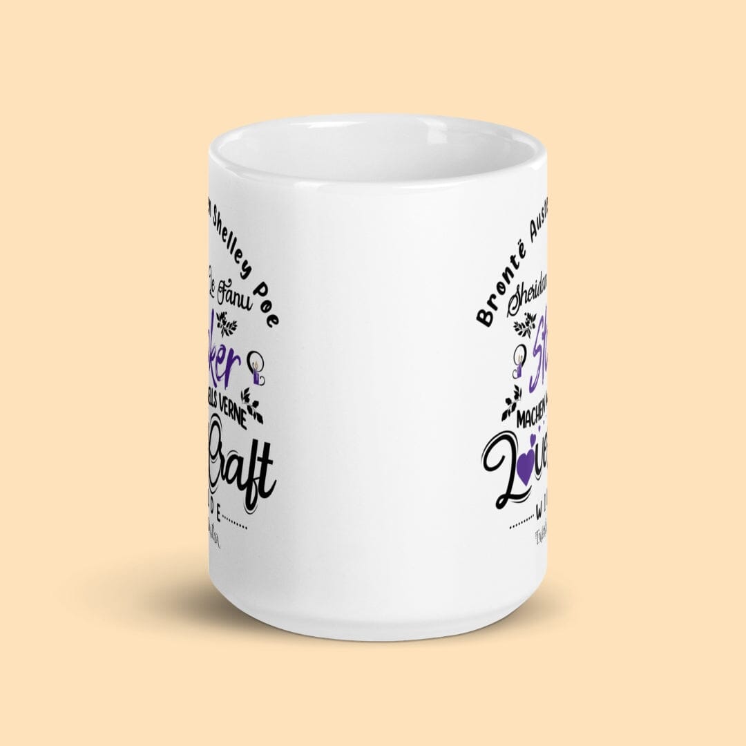 Taverna da Ilsa I Dark Academia Aesthetic I Great Writers Mug Gothic Writers White Glossy Mug Mug Taverna da Ilsa 