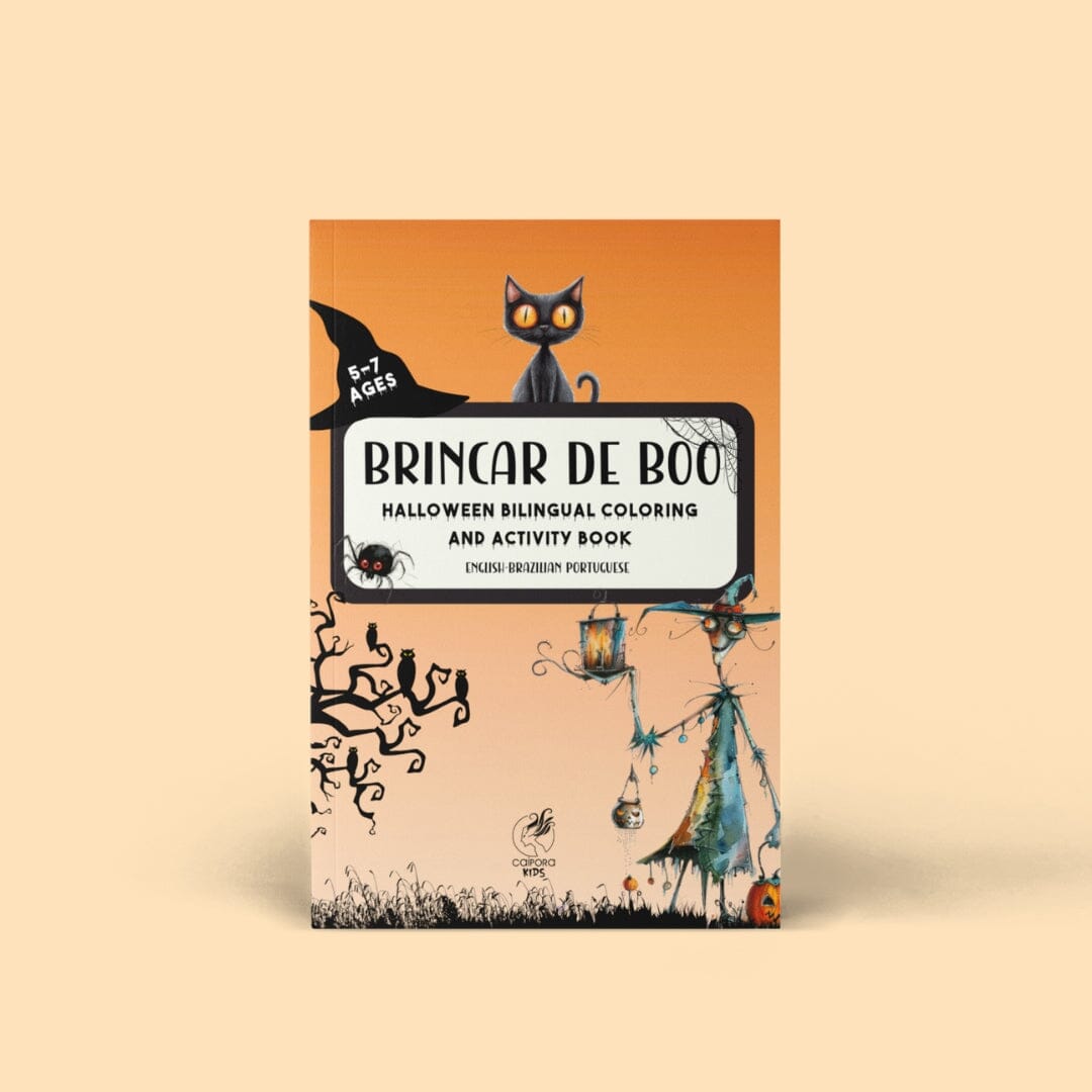Brincar de Boo: Halloween Bilingual Coloring And Activity Book I English-Brazilian Portuguese coloring books Caipora Books 
