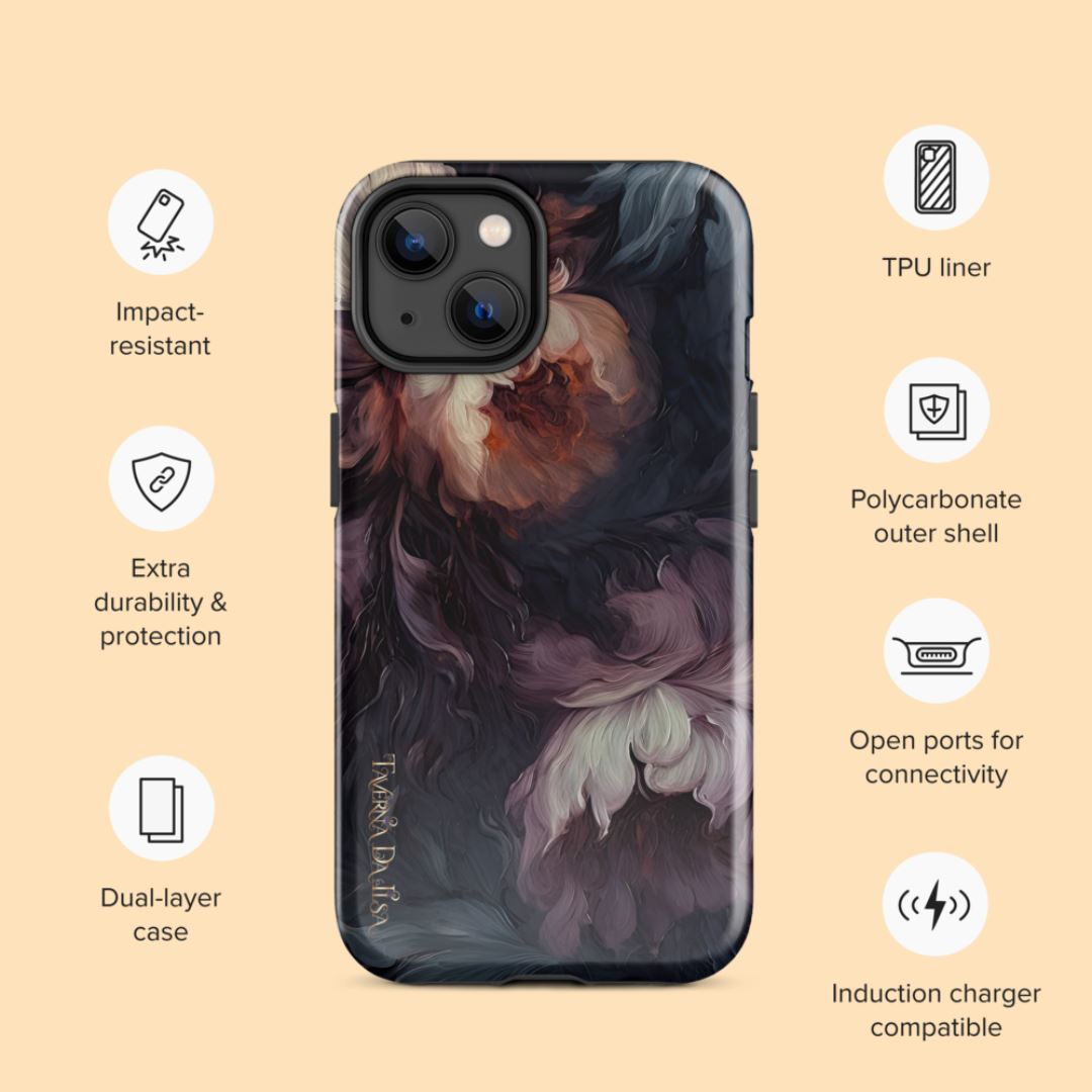 Taverna da Ilsa Dark Academia Aesthetic Tough iPhone Case Rococo Romantic Gothic Phone Case Taverna da Ilsa 