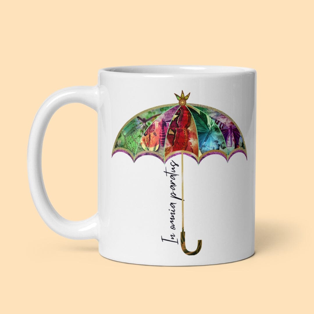 Taverna da Ilsa I Dark Academia Aesthetic In Omnia Paratus White glossy Mug Mugs Taverna da Ilsa 11 oz 