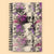 Dark Academia Gothic Floral & Skull Spiral Notebook Caipora Books 