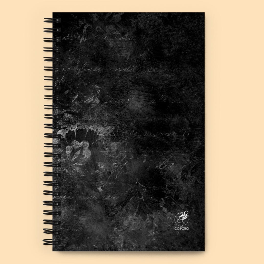 Dark Academia Gothic Victorian Wallpaper Spiral notebook Caipora Books 