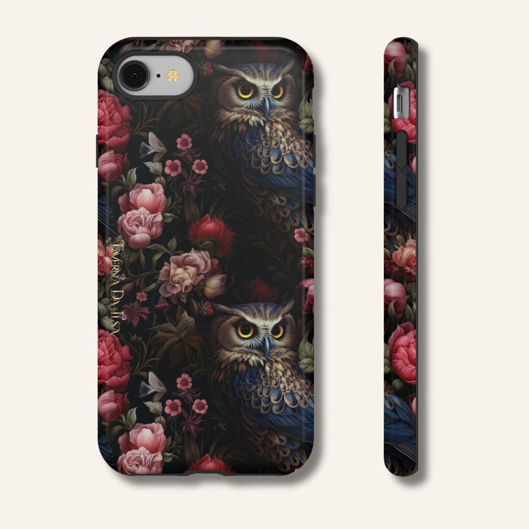 Taverna da Ilsa Dark Academia Aesthetic I Tough iPhone Case Floral Gothic Owl I Gothic Rococo Caipora Books 