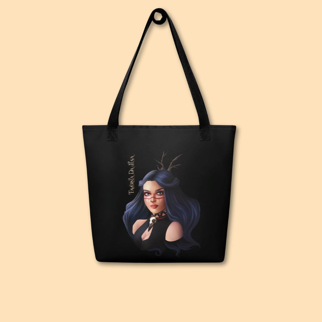 Witch Carolina Black Totebag I Dark Academia Aesthetic I Gothic Style I Taverna da Ilsa Taverna da Ilsa 