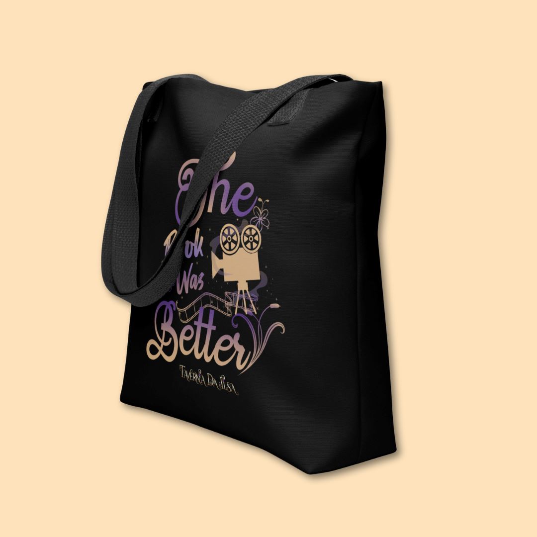 Taverna da Ilsa The Book Was Better Black Tote Bag I Dark Academia Gothic Romantic Taverna da Ilsa 