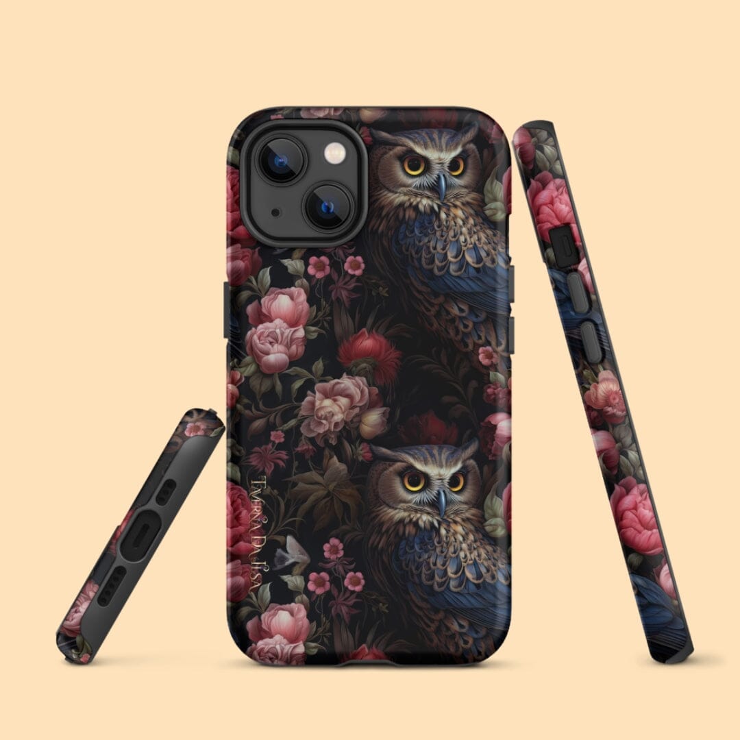 Taverna da Ilsa Dark Academia Aesthetic I Tough iPhone Case Floral Gothic Owl I Gothic Rococo Taverna da Ilsa Matte iPhone 13 