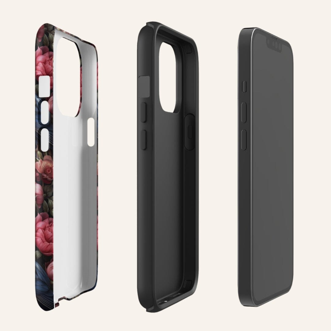 Taverna da Ilsa Dark Academia Aesthetic I Tough iPhone Case Floral Gothic Owl I Gothic Rococo Caipora Books 