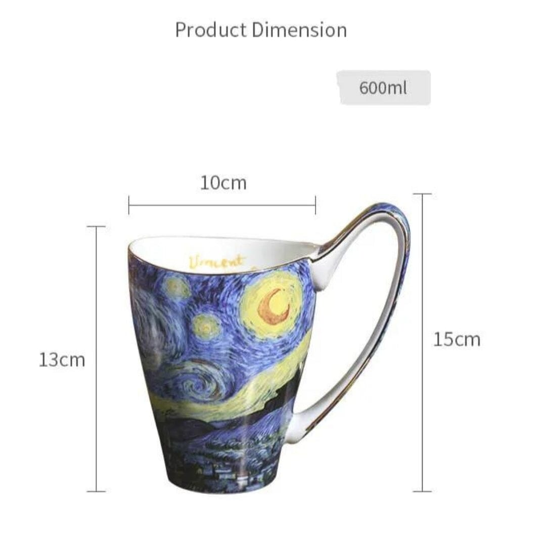 Taverna da Ilsa I Van Gogh Famous Oil Painting Series Work Of Art Retro Literary Coffee Tea Mug Ultra-large Capacity Bone China Breakfast Milk Cup Mug Caipora Books 