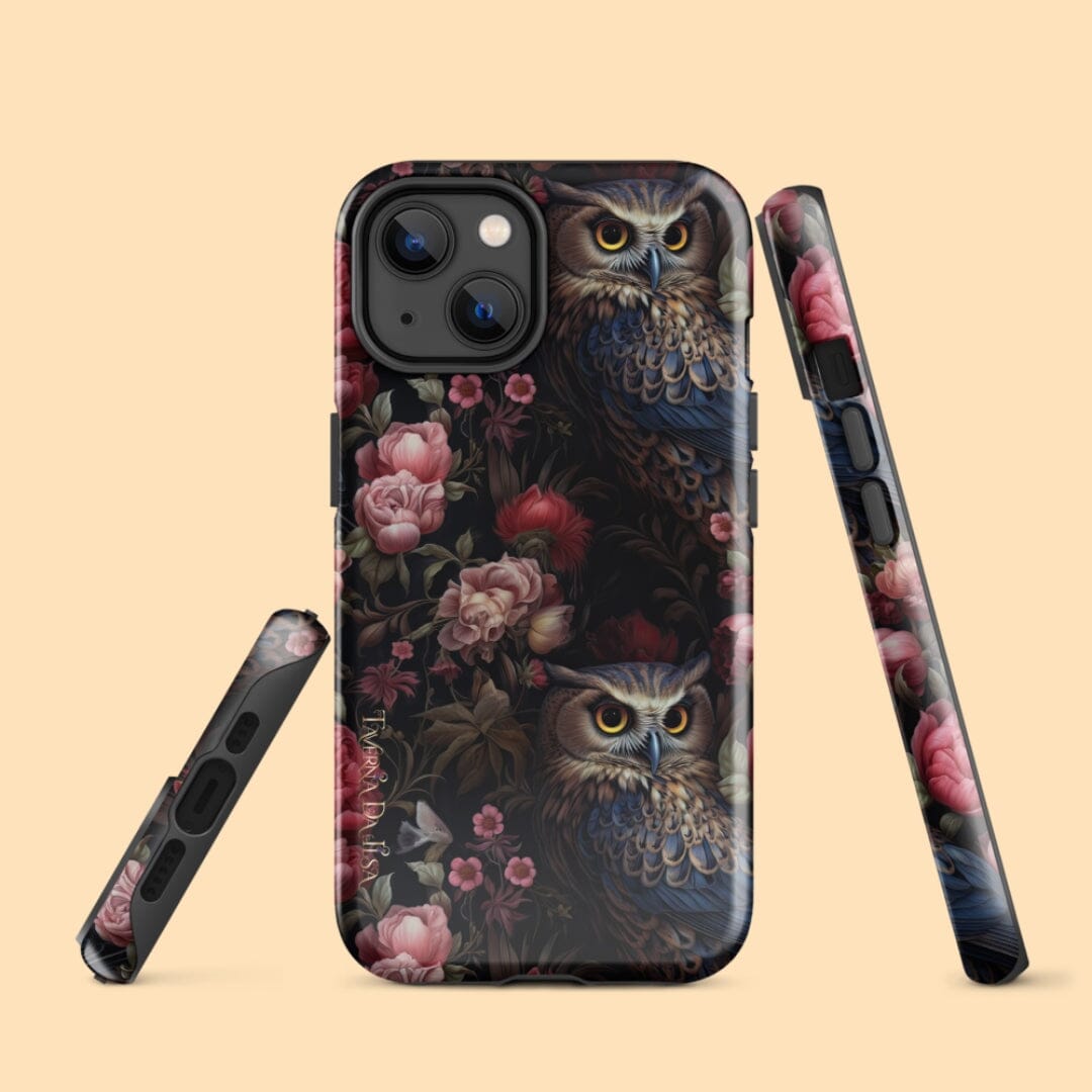 Taverna da Ilsa Dark Academia Aesthetic I Tough iPhone Case Floral Gothic Owl I Gothic Rococo Taverna da Ilsa Matte iPhone 14 