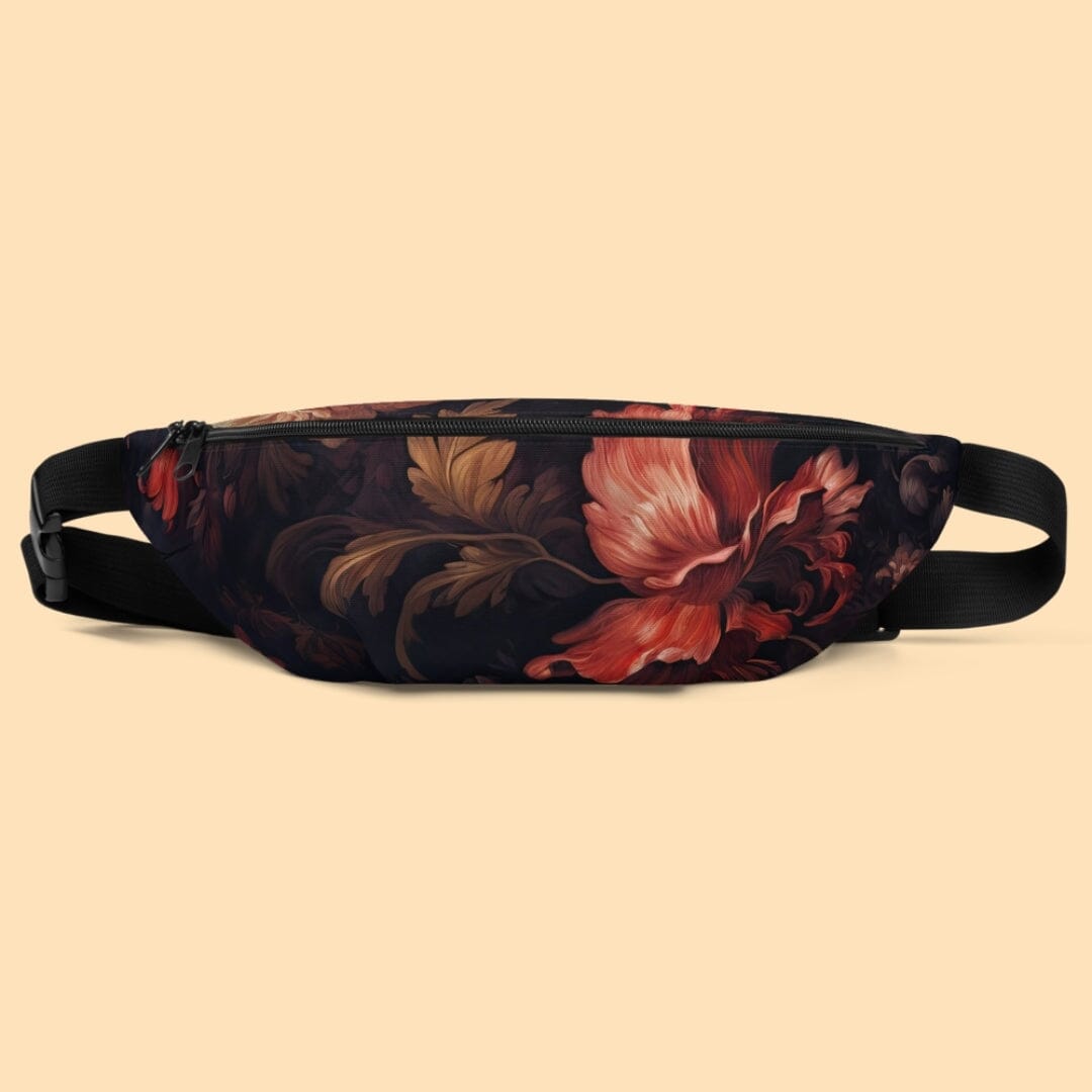 Dark Academia Aesthetic Gothic Floral Rococo Fanny Pack Taverna da Ilsa 