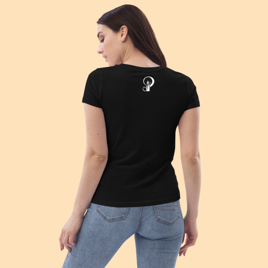 Memento Mori Text Dark Academia Women&#39;s Fitted Eco Tee Taverna da Ilsa 