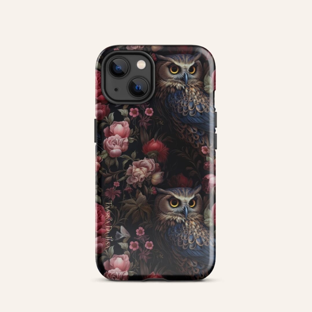 Taverna da Ilsa Dark Academia Aesthetic I Tough iPhone Case Floral Gothic Owl I Gothic Rococo Caipora Books 