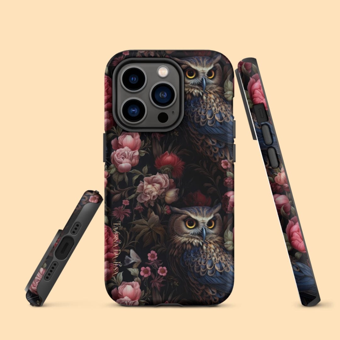 Taverna da Ilsa Dark Academia Aesthetic I Tough iPhone Case Floral Gothic Owl I Gothic Rococo Taverna da Ilsa Matte iPhone 14 Pro 