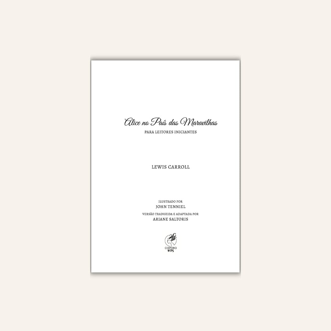 Brazilian Portuguese I Alice's Adventures in Wonderland I For beginner readers Children's Books Caipora Books 