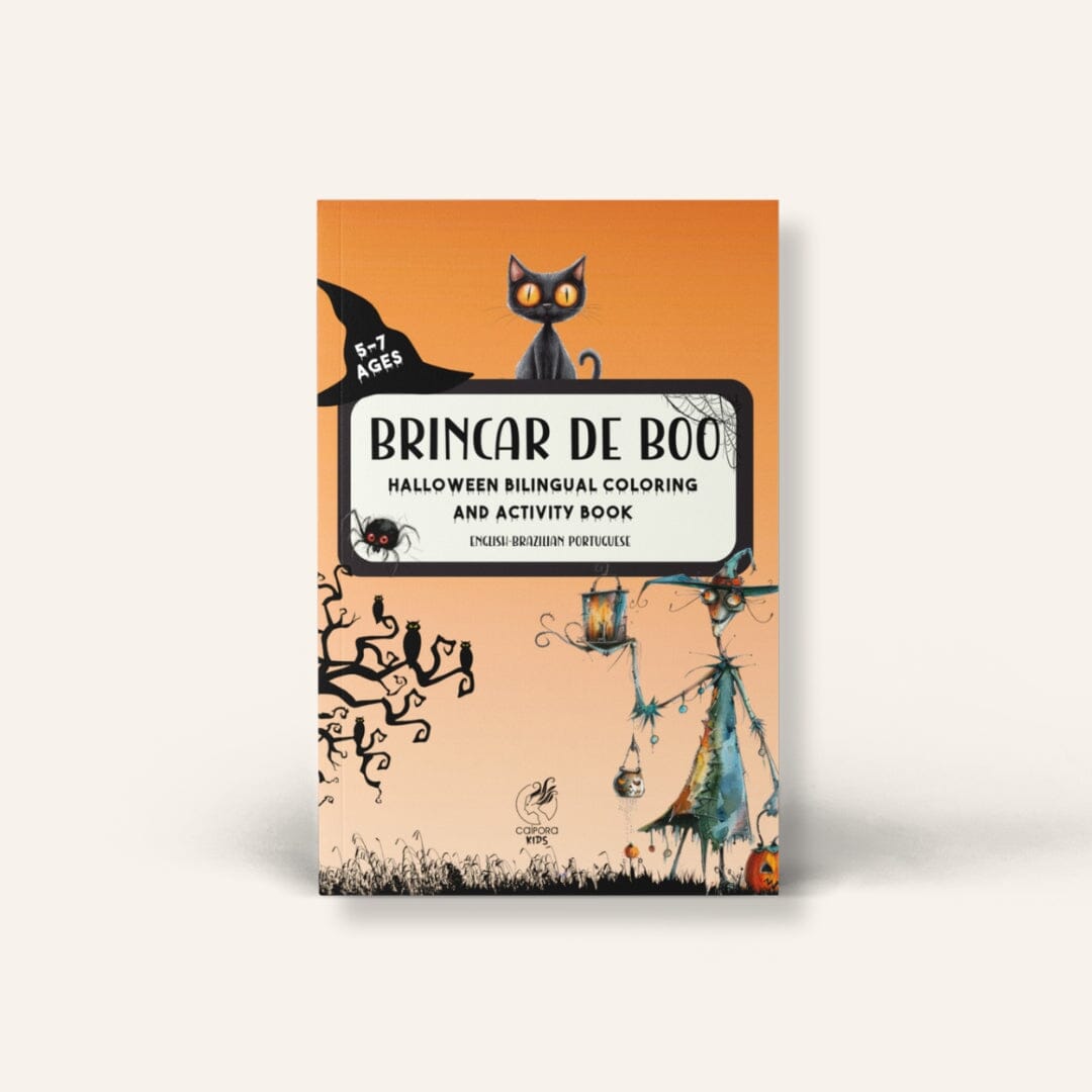 Bilingual Edition Brazilian Portuguese / English I Brincar de Boo Halloween Coloring And Activity Book coloring books Caipora Books 