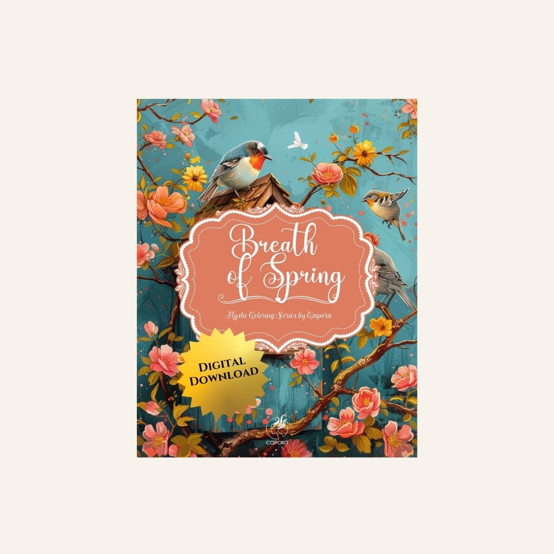 Digital Product Breath of Spring Coloring Book for Adults I 15 Pages Digital Pages Caipora Books 