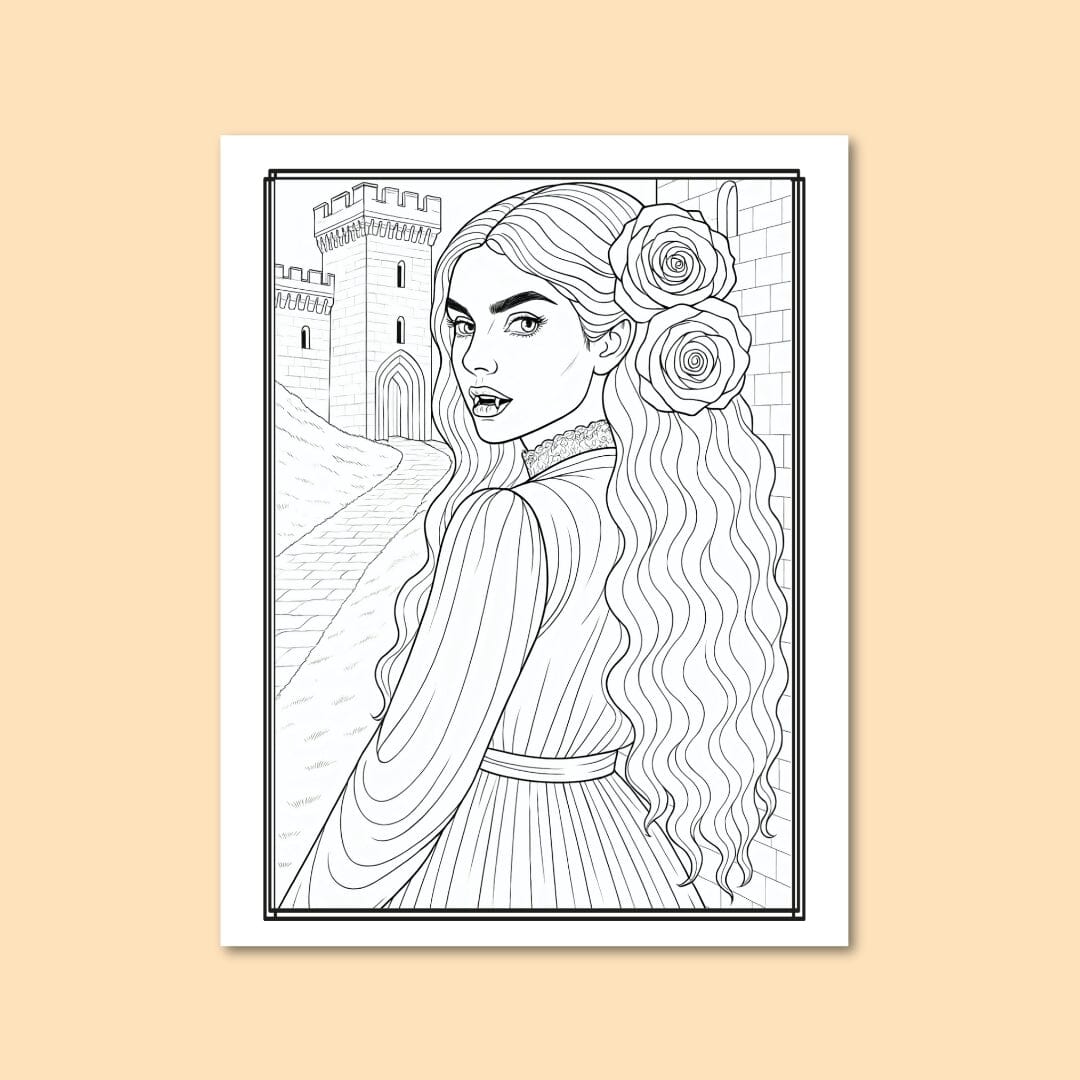 Carmilla by Le Fanu I Coloring Edition Digital Pages Digital Pages Caipora Books 