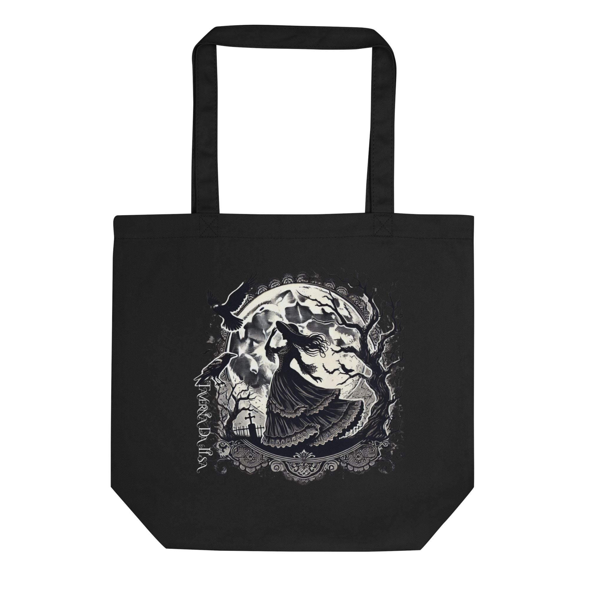 Female Shadow Woman & Graveyard Eco Tote Bag I Taverna da Ilsa Collection Caipora Books 