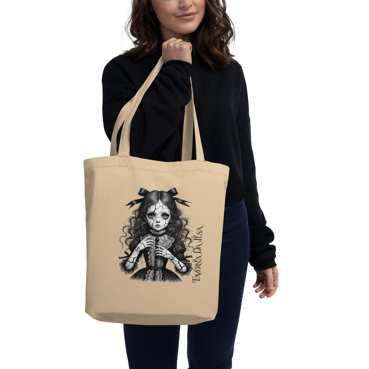 Haunted Doll Eco Tote Bag I Taverna da Ilsa Collection Caipora Books 