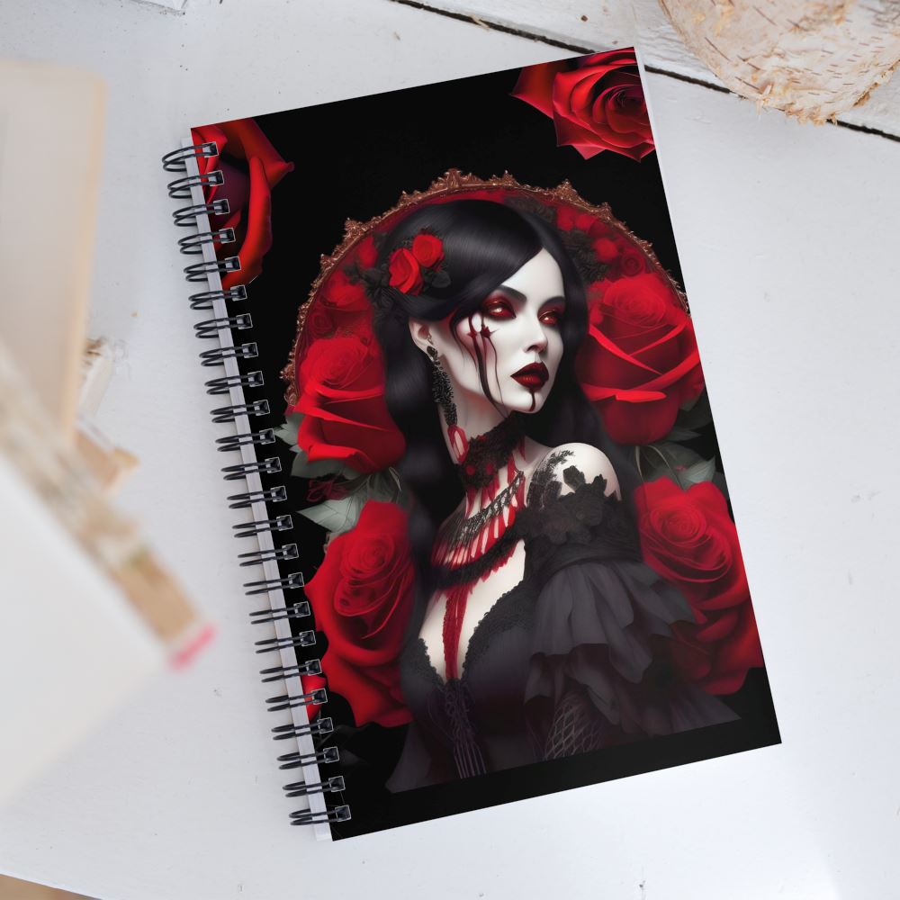 Catrina Manuela Vampire Occult Gothic Spiral Notebook Taverna da Ilsa 