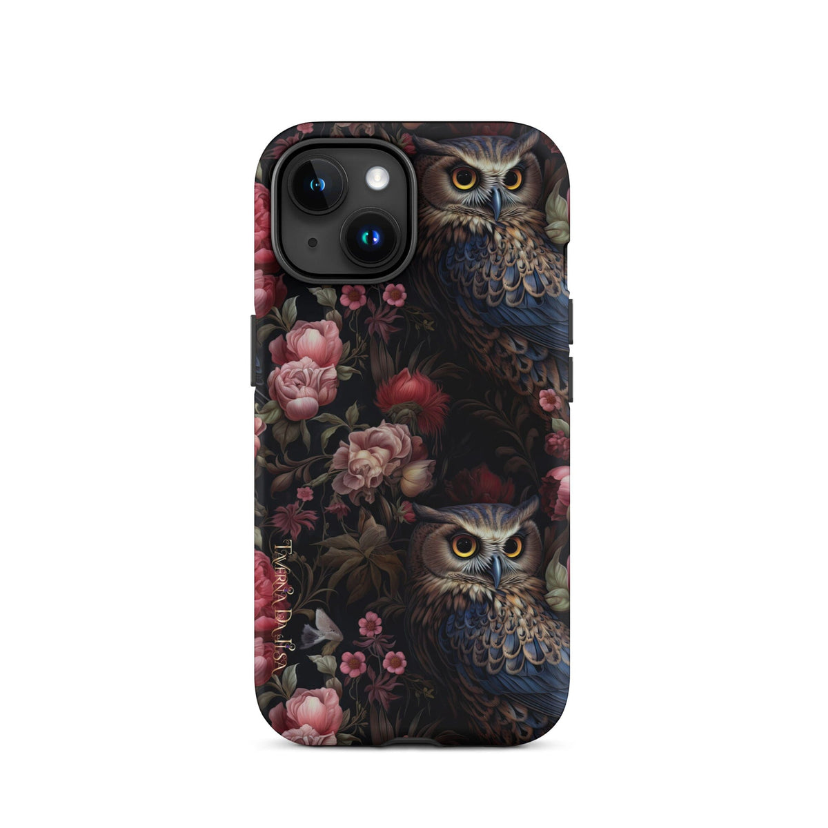 Taverna da Ilsa Dark Academia Aesthetic I Tough iPhone Case Floral Gothic Owl I Gothic Rococo Taverna da Ilsa 